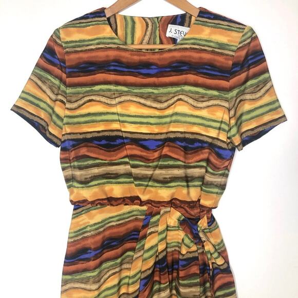 Vintage J. Stevens Funky Faux Wrap Dress 4P - Picture 8 of 8